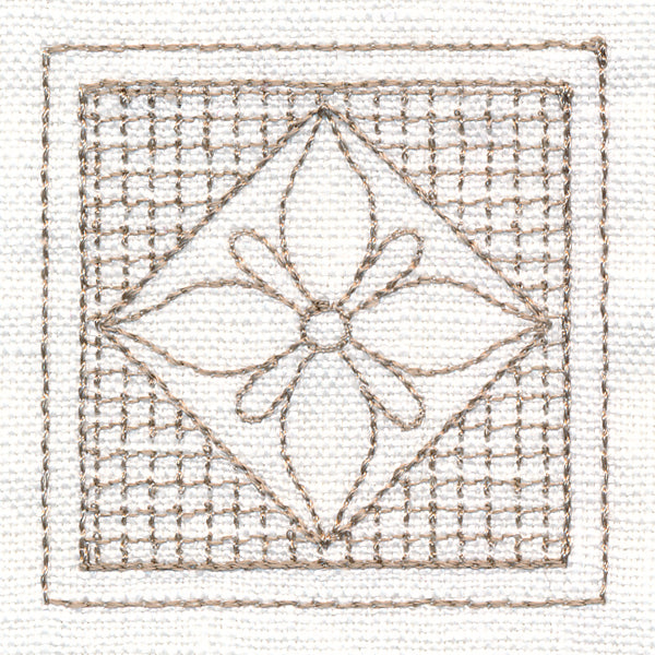 Dogwood Square (Trapunto)