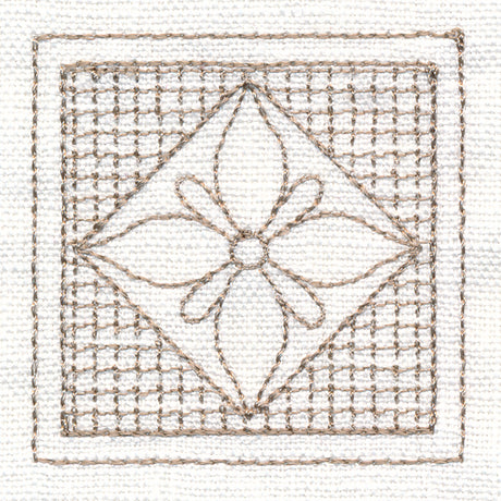 Dogwood Square (Trapunto)