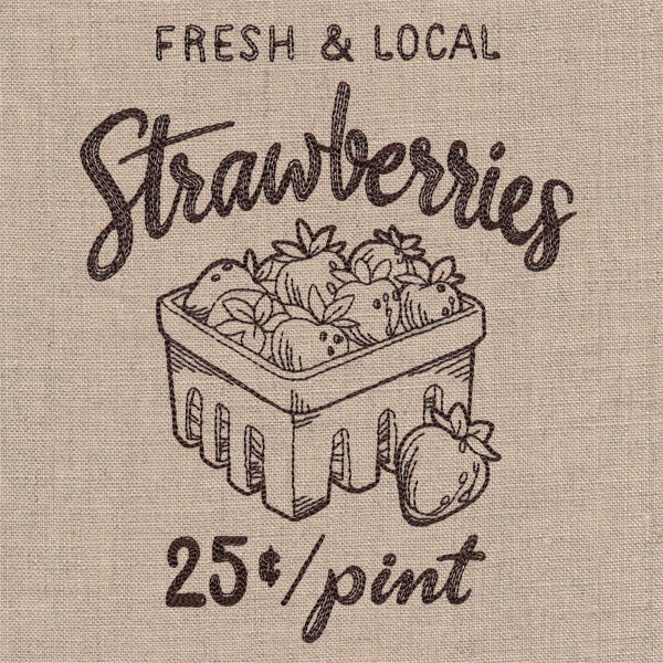 Farmers Market - Fresh and Local Strawberries