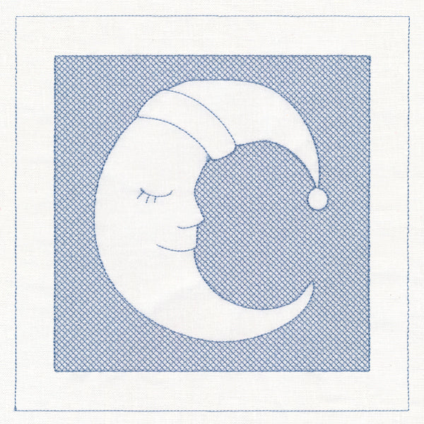 Sleepy Moon (Trapunto)