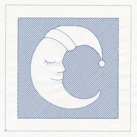 Sleepy Moon (Trapunto)