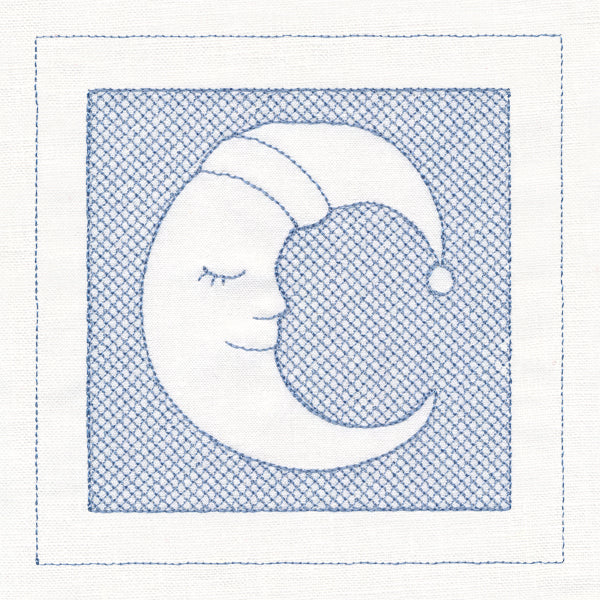 Sleepy Moon (Trapunto)