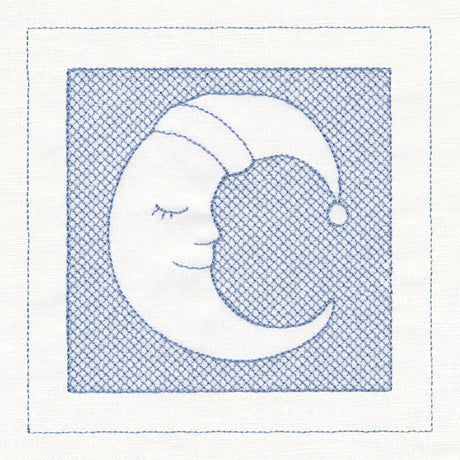 Sleepy Moon (Trapunto)