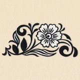 Black and White Floral Border
