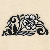 Black and White Floral Border