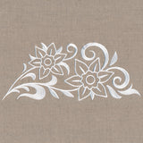 Blooming Floral Border (Whitework)