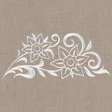 Blooming Floral Border (Whitework)