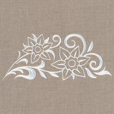 Blooming Floral Border (Whitework)