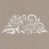 Blooming Floral Border (Whitework)