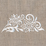 Blooming Floral Border (Whitework)