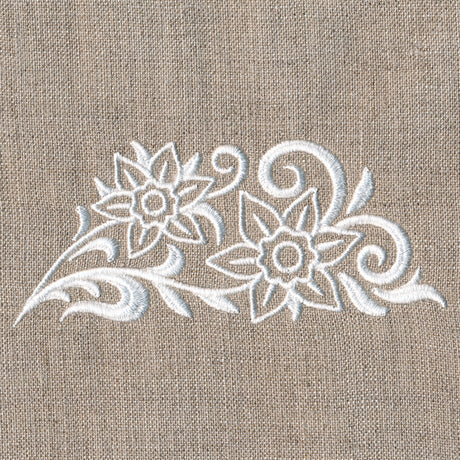 Blooming Floral Border (Whitework)