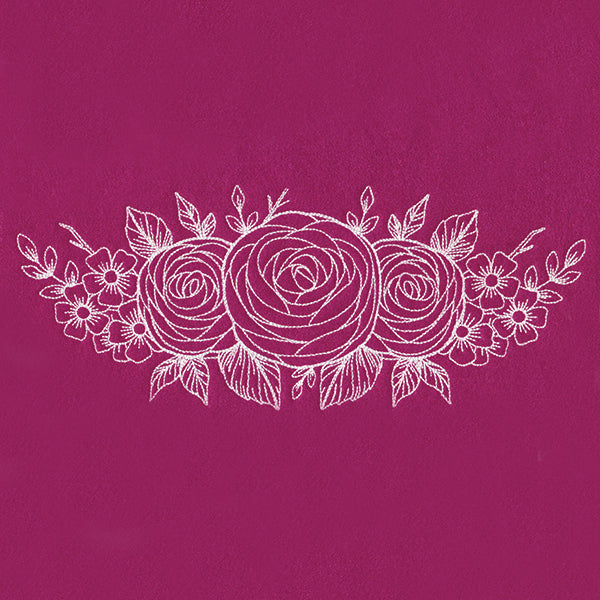 Rosy Garden (Whitework)