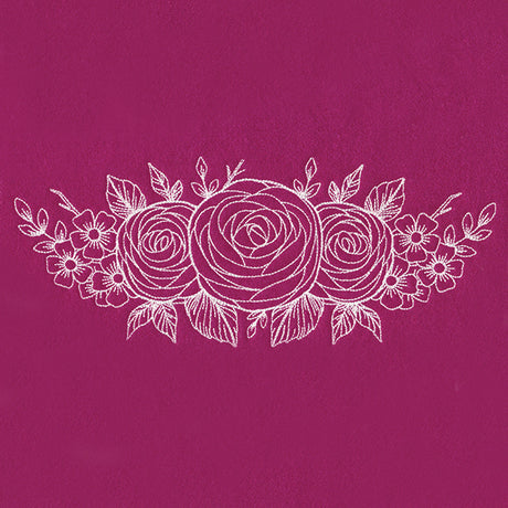 Rosy Garden (Whitework)