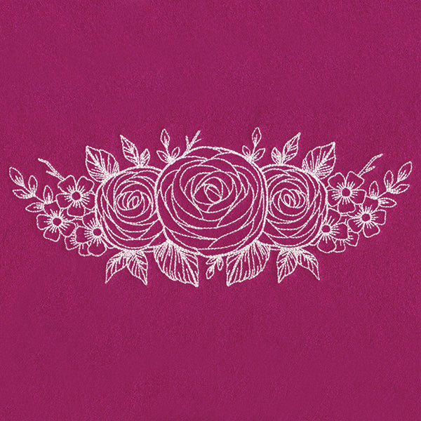 Rosy Garden (Whitework)