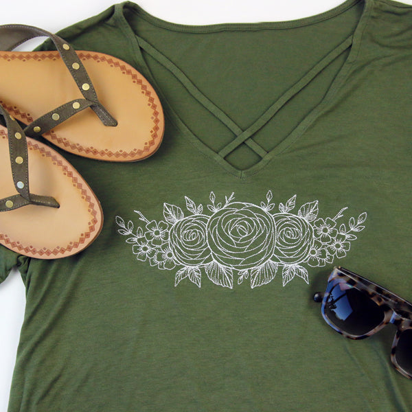 Rosy Garden (Whitework)