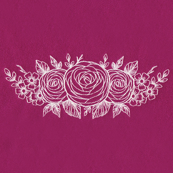 Rosy Garden (Whitework)