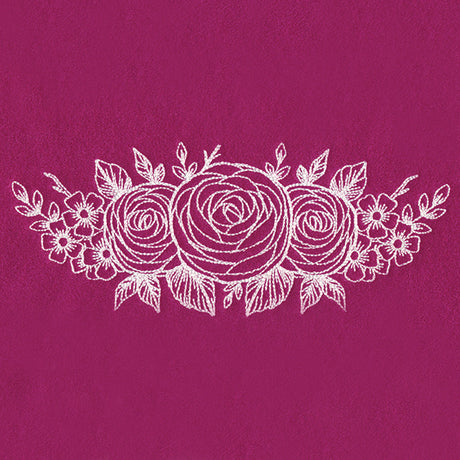 Rosy Garden (Whitework)