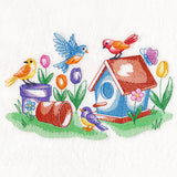 Tweets and Tulips (Toile)