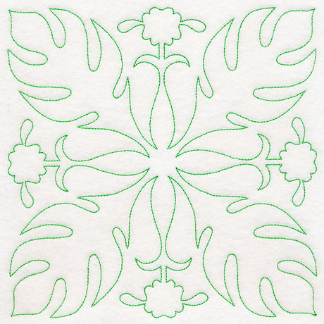 Tropical Paradise Quilting - Luscious Leaves (Double Run)