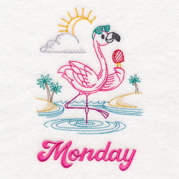 Tropical Flamingo - Monday (Vintage)