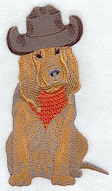 Bloodhound in Cowboy Hat