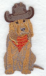 Bloodhound in Cowboy Hat