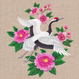 Red Crowned Crane in Bloom