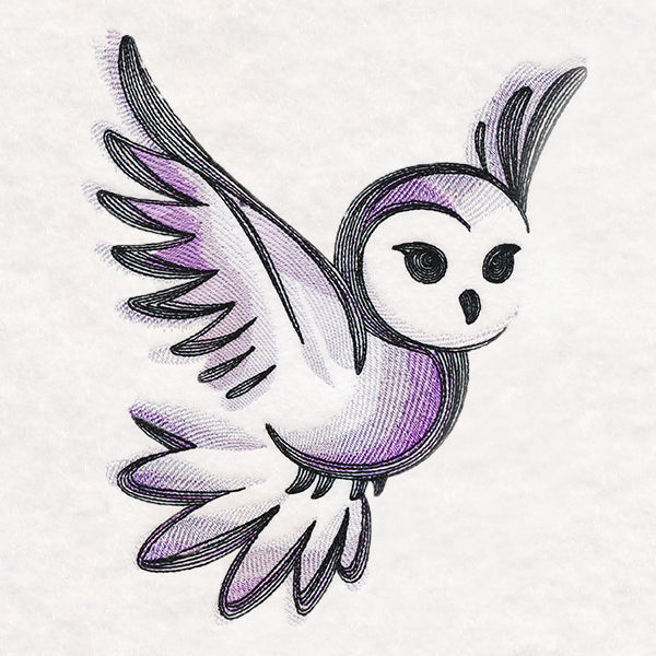 Sweet Brushstroke Owl