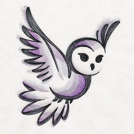 Sweet Brushstroke Owl