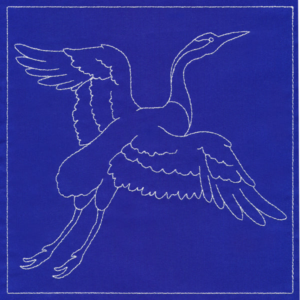 Japanese Sashiko Quilting - Crane