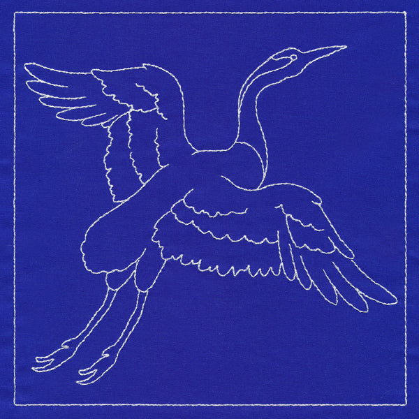 Japanese Sashiko Quilting - Crane