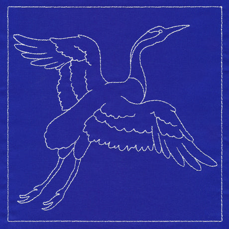 Japanese Sashiko Quilting - Crane