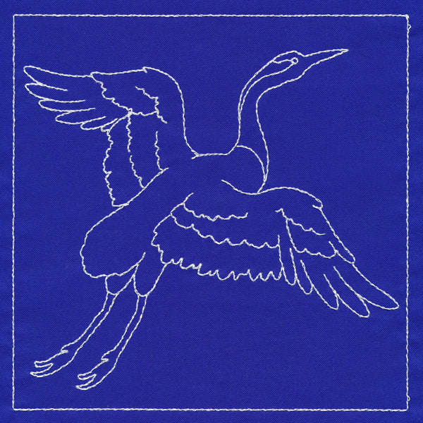 Japanese Sashiko Quilting - Crane