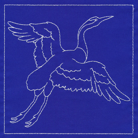 Japanese Sashiko Quilting - Crane