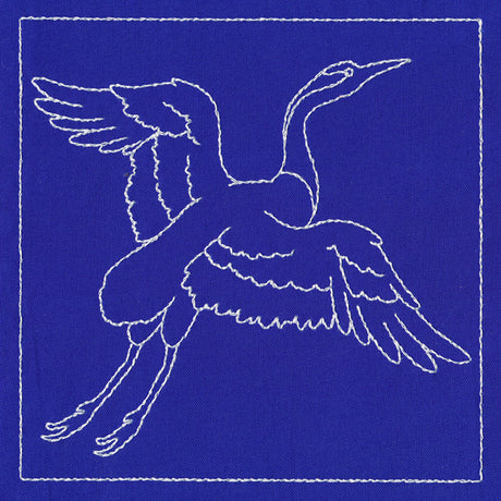 Japanese Sashiko Quilting - Crane