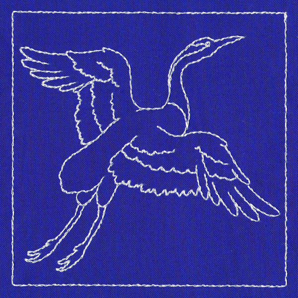 Japanese Sashiko Quilting - Crane