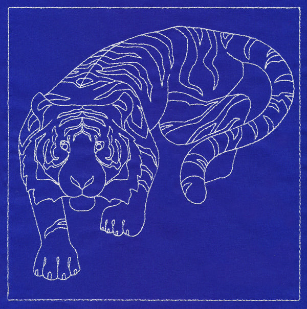 Japanese Sashiko Quilting - Tiger