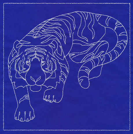 Japanese Sashiko Quilting - Tiger