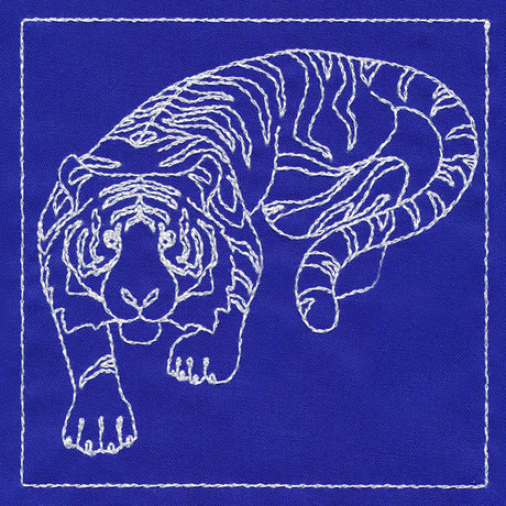 Japanese Sashiko Quilting - Tiger