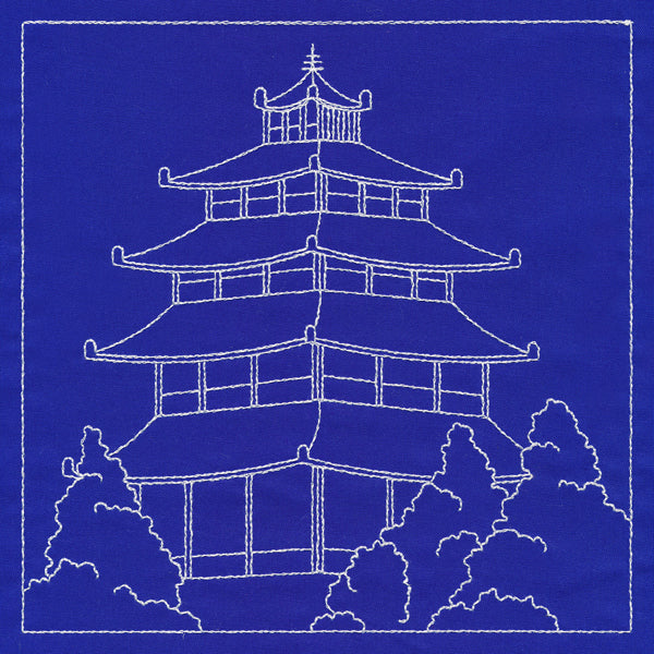 Japanese Sashiko Quilting - Pagoda
