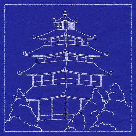 Japanese Sashiko Quilting - Pagoda