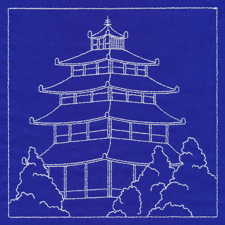 Japanese Sashiko Quilting - Pagoda