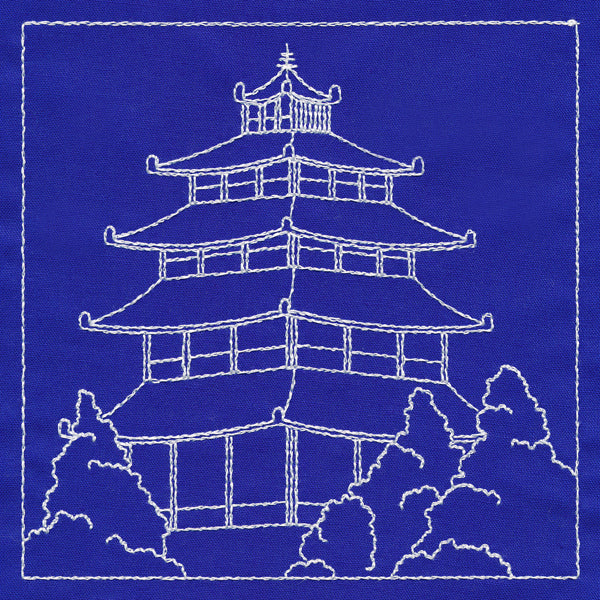 Japanese Sashiko Quilting - Pagoda