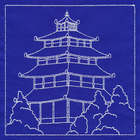 Japanese Sashiko Quilting - Pagoda