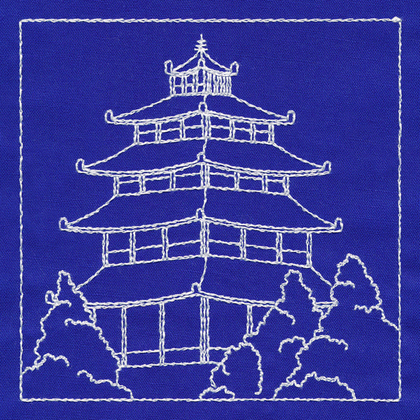 Japanese Sashiko Quilting - Pagoda