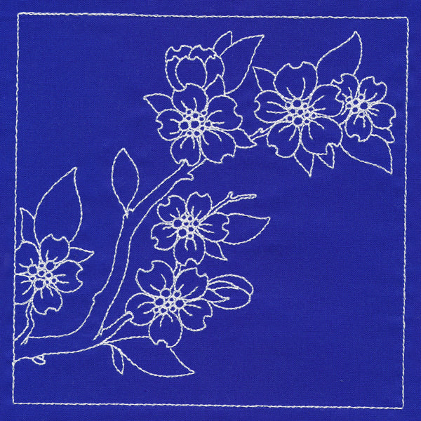 Japanese Sashiko Quilting - Cherry Blossoms