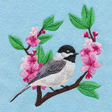 Chickadee and Cherry Blossoms