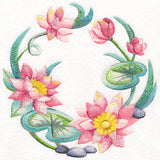 Lotus Wreath in Watercolor