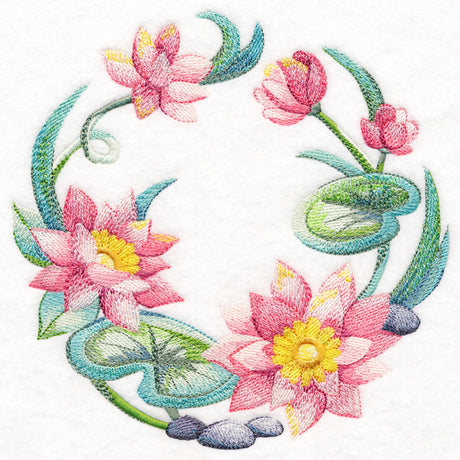 Lotus Wreath in Watercolor