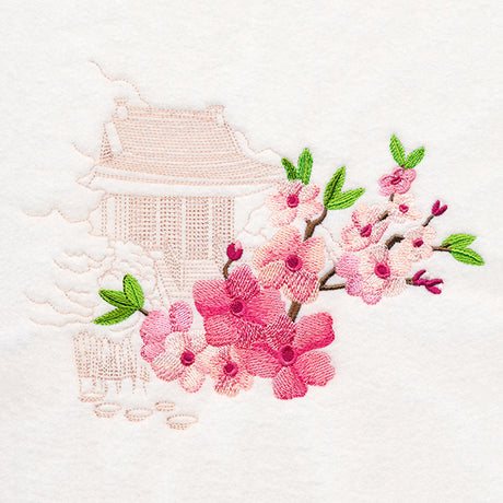 Cherry Blossoms with Temple Echo